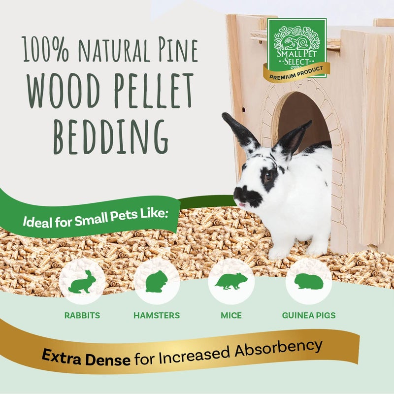 Small Pet Select Pine Pellet Bedding 8lb, Litter Pellets for Rabbit, Guinea Pig, Hamster, Bunny and other Small Animals, Made in USA, 8lb - Image 2